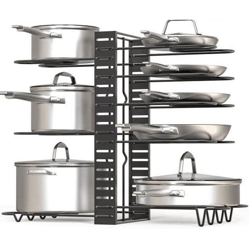 8 Tiers Iron Storage Racks Kitchen Organizer Shelf Holder Black Drain Rack Drying For Sink For Tableware Kitchen Organizer