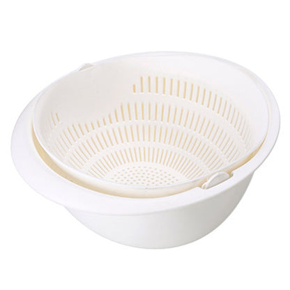 Portable detachable double-layer hollow fruit and vegetable cleaning drain basket Washed rice noodles