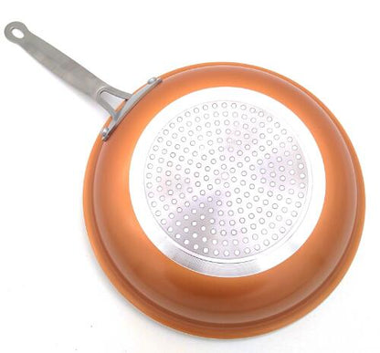 Non-stick Copper Frying Pan with Ceramic Coating and Induction cooking,Oven & Dishwasher safe 10 & 8 Inches