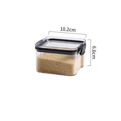 Transparent grain box with lid