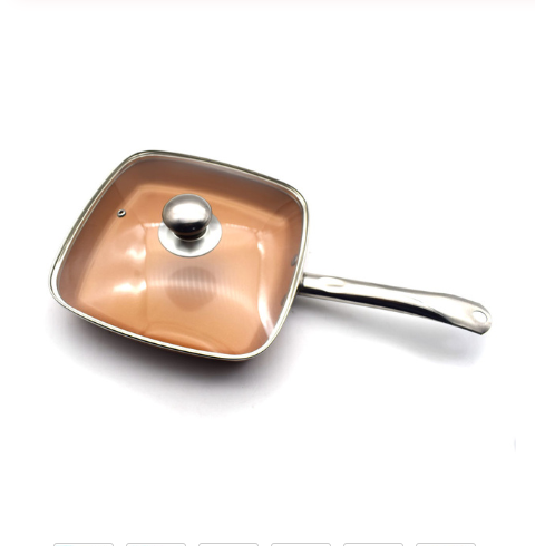 Non-stick Copper Frying Pan with Ceramic Coating and Induction cooking,Oven & Dishwasher safe 10 & 8 Inches