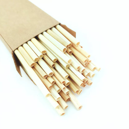 Eco-Friendly 50pcs/Pack Bamboo Drinking Straws cutlery Reusable  Suitable for Party /Birthday/Wedding /Bar/restaurant Tools