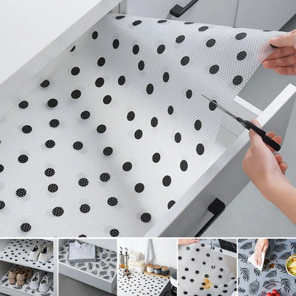 Drawer Mat Oil-proof Moisture Kitchen Shelf Liner Mats Cupboards Pad Paper Non Slip Waterproof Closet Placemat Kitchen Table