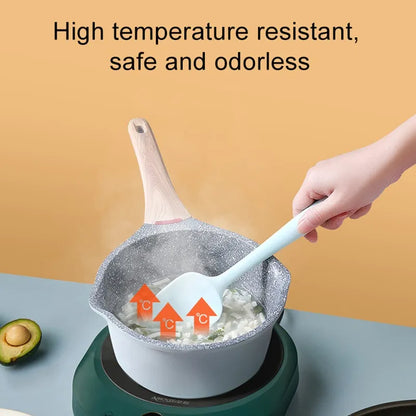 21Cm Hot Universal Heat Resistant Integrate Handle Silicone Spoon Scraper Spatula Cake Ice Cream Kitchen Tool Utensil Bakeware
