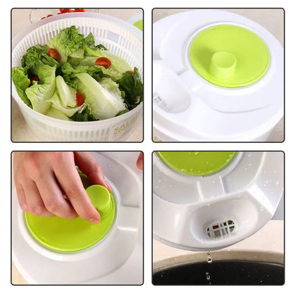 Salad Spinner Lettuce Greens Washer Dryer Drainer Crisper Strainer for Washing Drying Leafy Vegetables Kitchen Tools