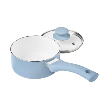Mainstay Kitchen Accessories 12pc Ceramic Cookware Set, Blue Linen Pots and Pans Set Kitchen Cookware Set Kitchen Cookware Set