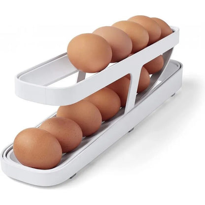 Refrigerator egg rolling storage rack egg dispenser