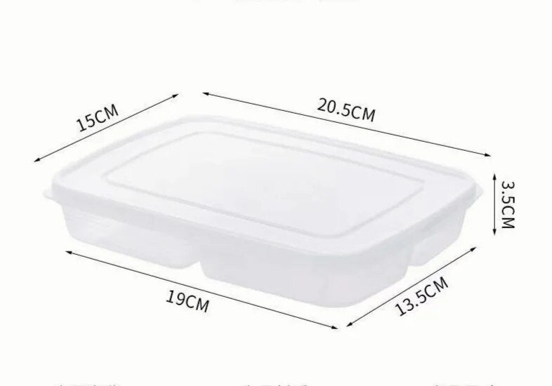 4 Grids Food Storage Box Portable Compartment Refrigerator Freezer Organizers Sub-Packed Meat Onion Ginger Clear Kitchen Tool1PC