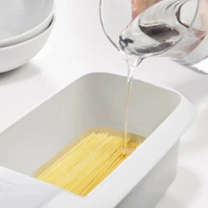 Microwave Pasta Cooker with Strainer Heat Resistant Pasta Boat Steamer Spaghetti Noodle Cooking Box Tool Kitchen Accessories