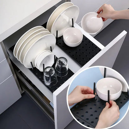 Adjustable Tableware Drying Rack Bowl Lid Storage Rack Drainer Kitchen Organizer Dining Plate Drying Rack Kitchen Accessories