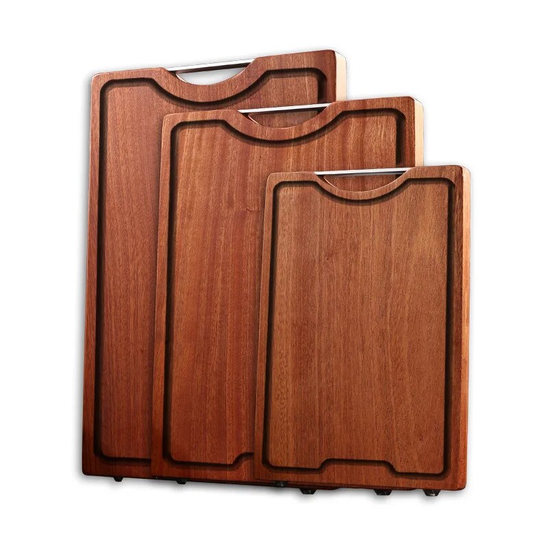 Solid wood ebony wood antibacterial and anti-mildew kitchen board Vegetable cutting board Double-sided chopping blocks