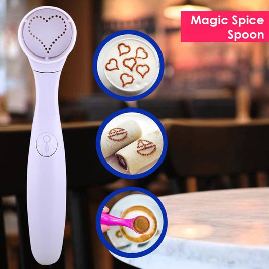 16 Patterns Spice Spoon Electric Coffee Stencils Coffee