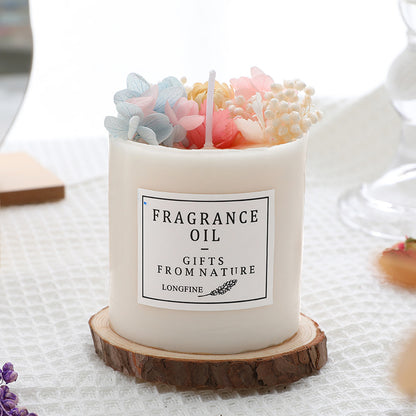 Dried Flowers Decor Romantic Candles