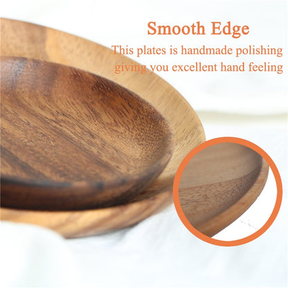 Solid Wood Round Plate