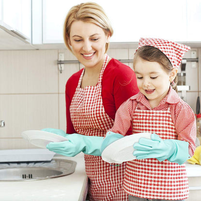 Magic Silicone Dishwashing Scrubber Dish Washing Sponge Rubber Scrub Gloves Kitchen Cleaning 1 Pair