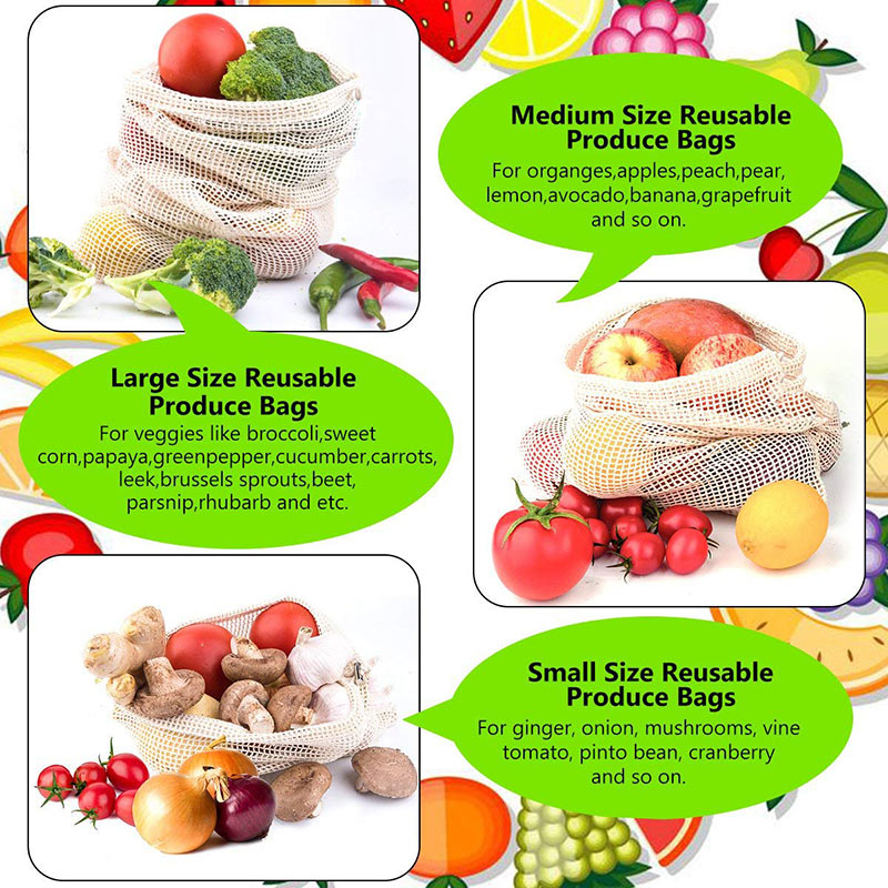 10pcs Reusable Produce Bags