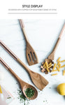 Master Your Culinary Creations: 4-Piece Wooden Utensil Set with Copper Handles